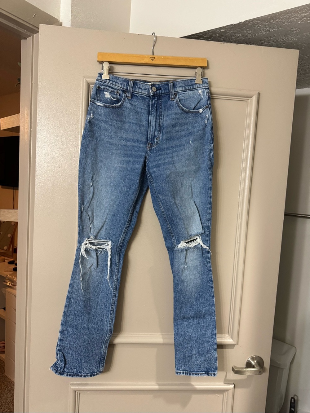 Abercrombie & Fitch Light Blue High-Rise Skinny Jeans